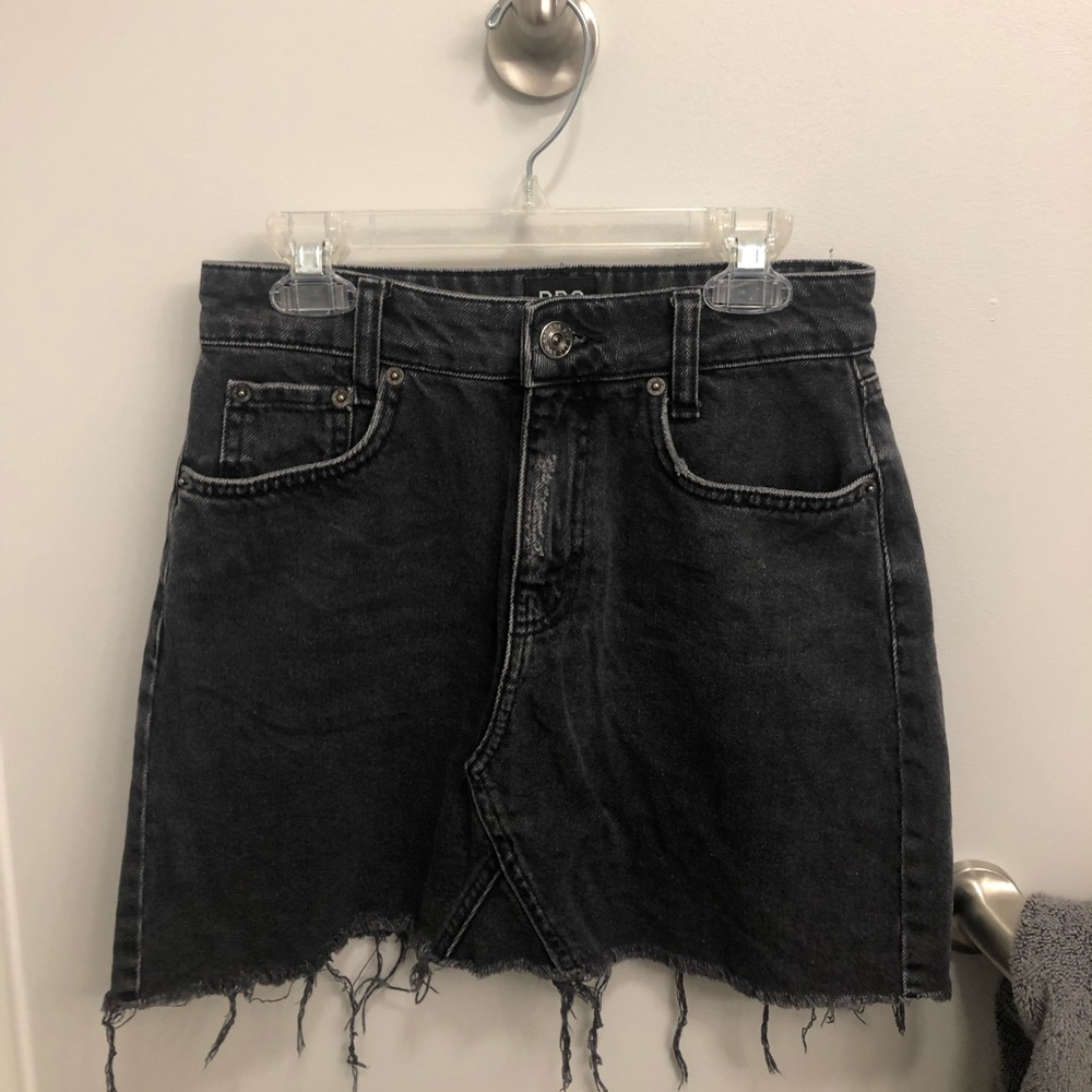 black denim skirt